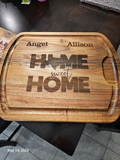 home sweet home cutting board