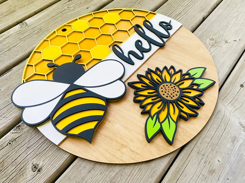 bee wall art 3